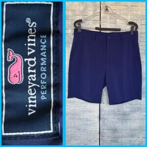 Vineyard Vines Performance Mens‎ Sz 32 Breaker Shorts Navy Blue Stretch Golf